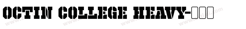 Octin College Heavy字体转换